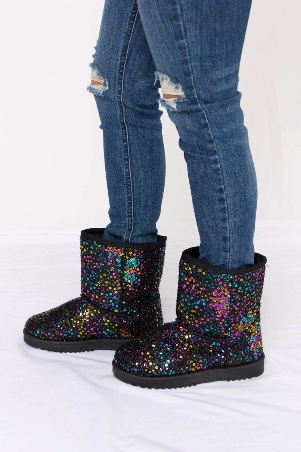 Forever Link Sequin Thermal Flat Boots